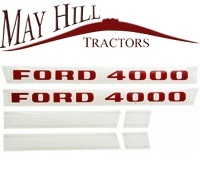 Ford 4000 Tractor Decal Set